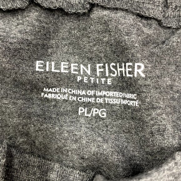 Eileen Fisher Capri Pants Womens LP Gray Pull On Stretch Elastic Soft Cuffed - Picture 3 of 10